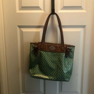green fossil purse